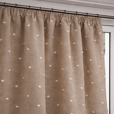 Κουρτίνα με Τρέσα Γάζα-Πον Πον 270Χ280 εκ. 0915-1 Μπεζ