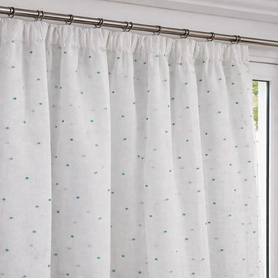 Κουρτίνα με Τρέσα Γάζα-Πον Πον 270Χ280 εκ. 0915-7 Τυρκουάζ