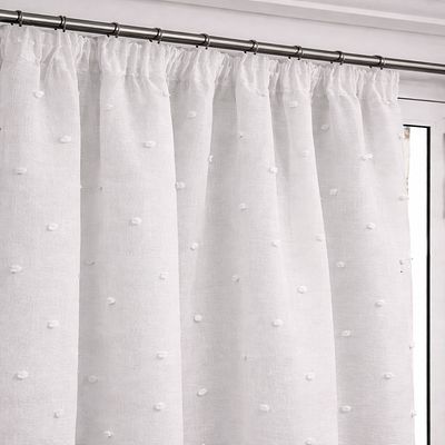 Κουρτίνα με Τρέσα Γάζα-Πον Πον 270Χ280 εκ. 0915-12 Λευκό