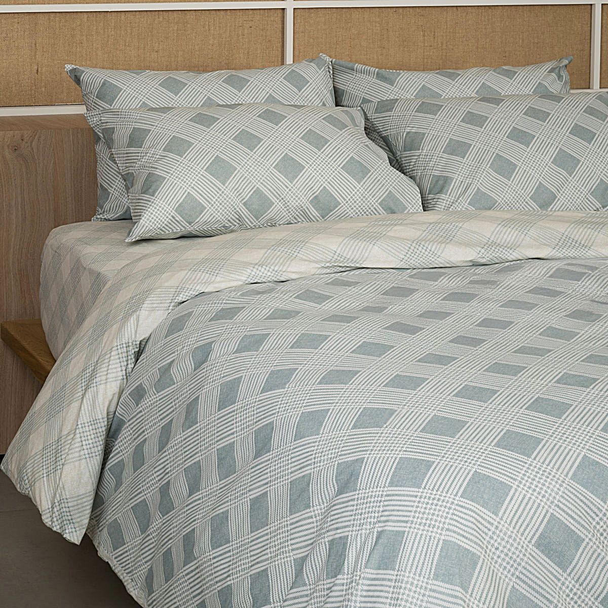 Σετ Σεντόνια Μονά Cotton Feeling 2072 Aqua - Sunshine