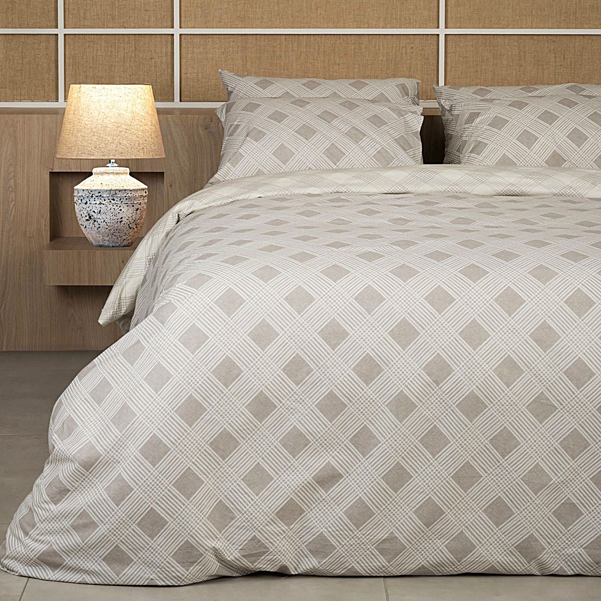 Σετ Σεντόνια Μονά Cotton Feeling 2072 Beige - Sunshine