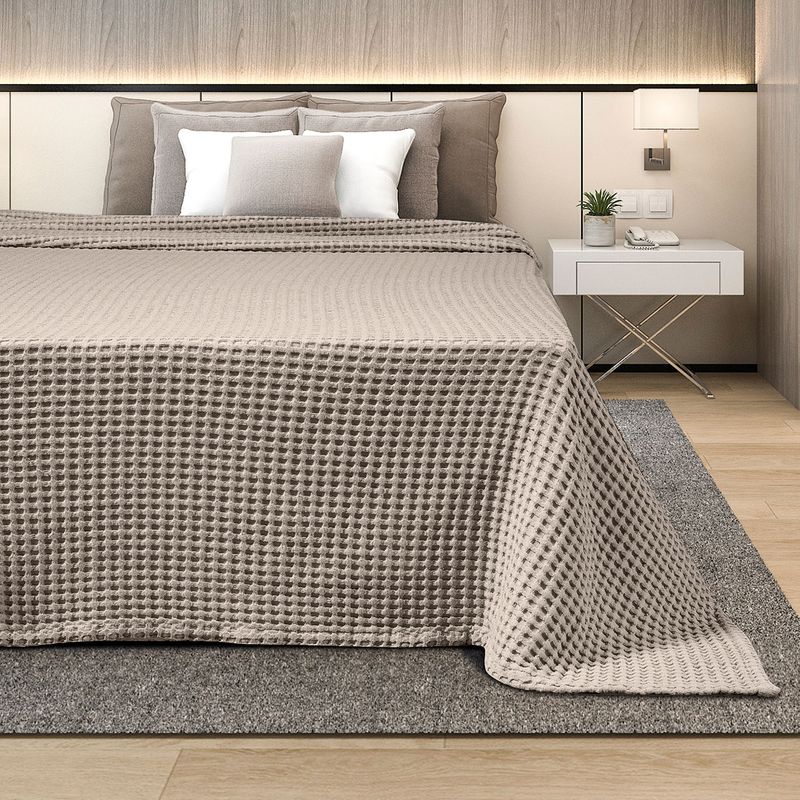 Κουβέρτα Πικέ Μονή 170Χ240 εκ. Cappuccino - Adam Home Κουβέρτα Πικέ Μονή 170Χ240 εκ. Cappuccino - Adam Home