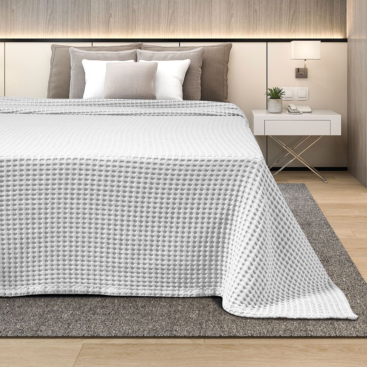 Κουβέρτα Πικέ Μονή 170Χ240 εκ. White - Adam Home