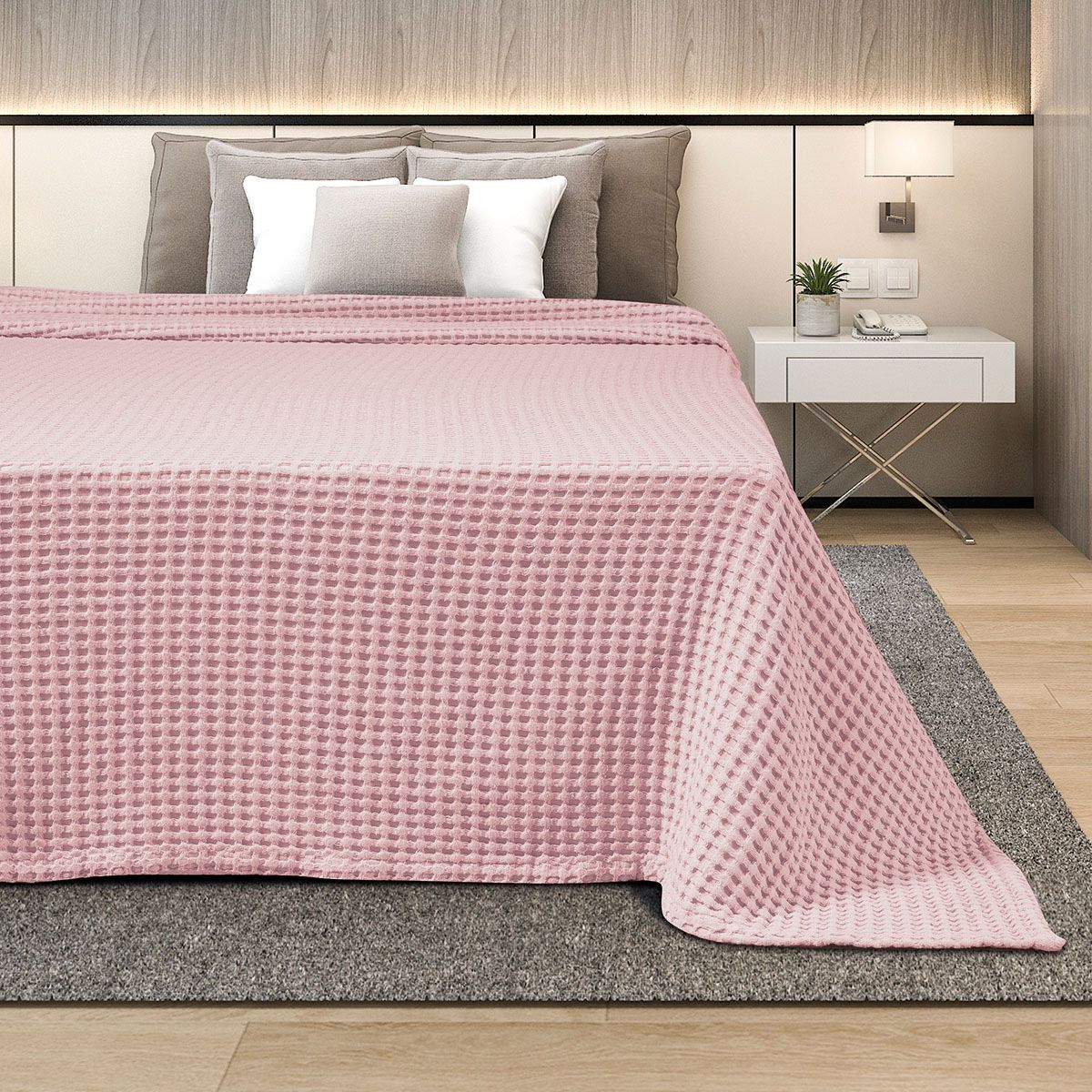 Κουβέρτα Πικέ Μονή 170Χ240 εκ. Lilac - Adam Home