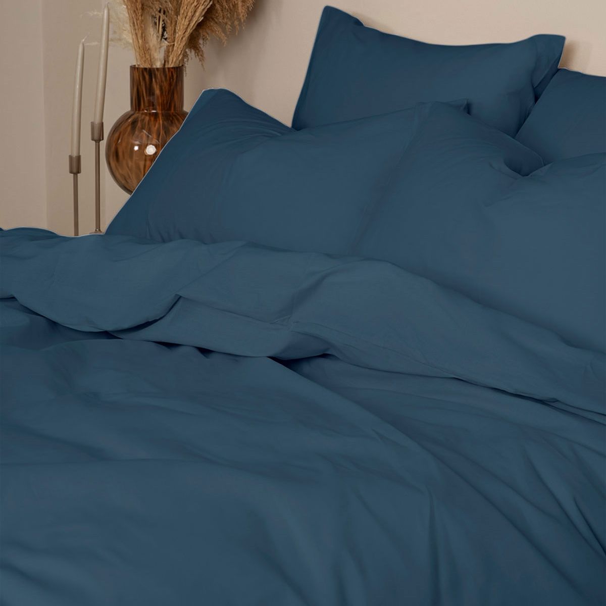 Σετ Σεντόνια Διπλά Cotton Feelings 121 Sea Blue - Sunshine