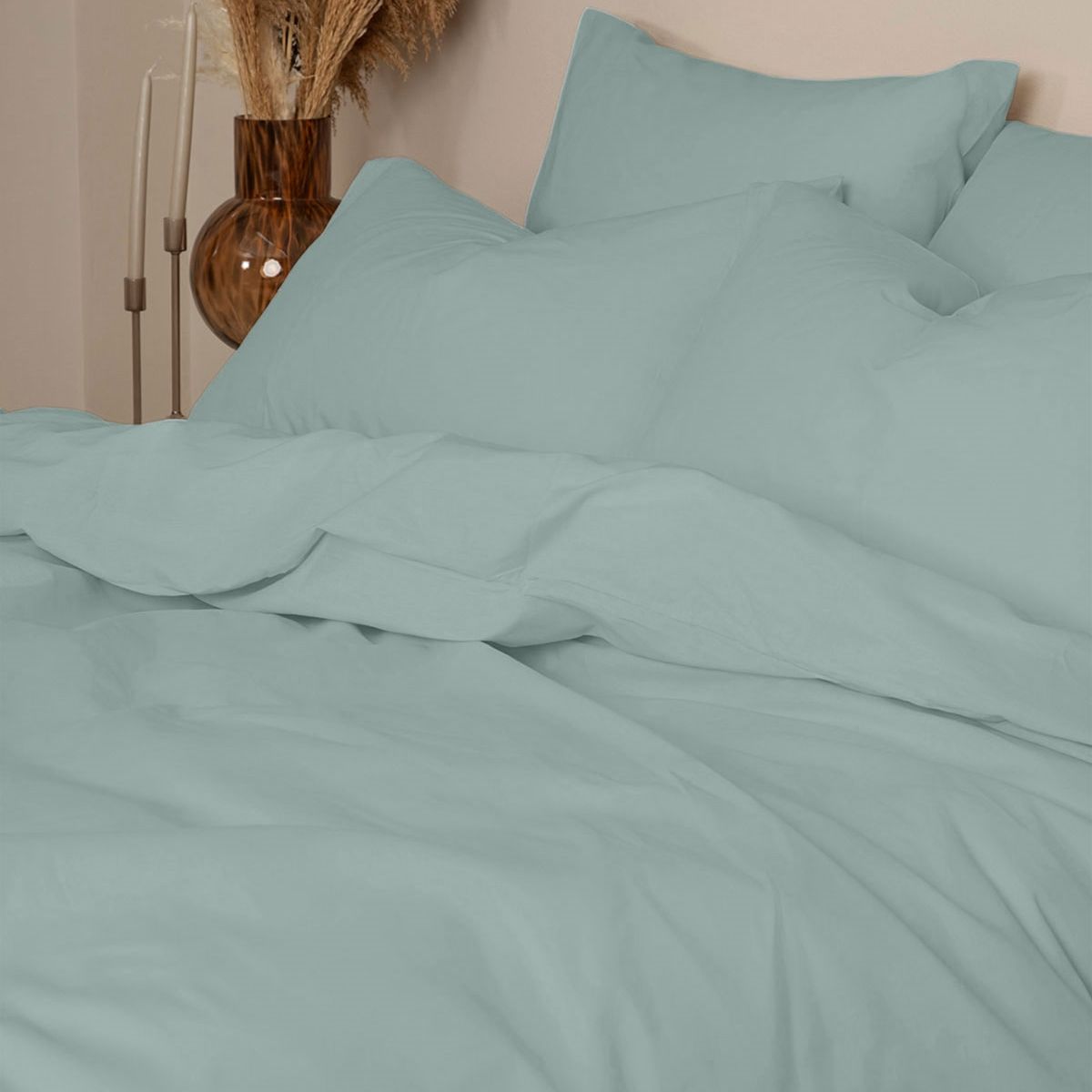 Σετ Σεντόνια Διπλά Cotton Feelings 114 Light Aqua - Sunshine