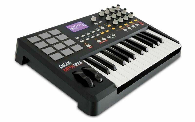 Controlador Profesional USB/MIDI Performance, de 25 Teclas, Akai. Mod. MPK25