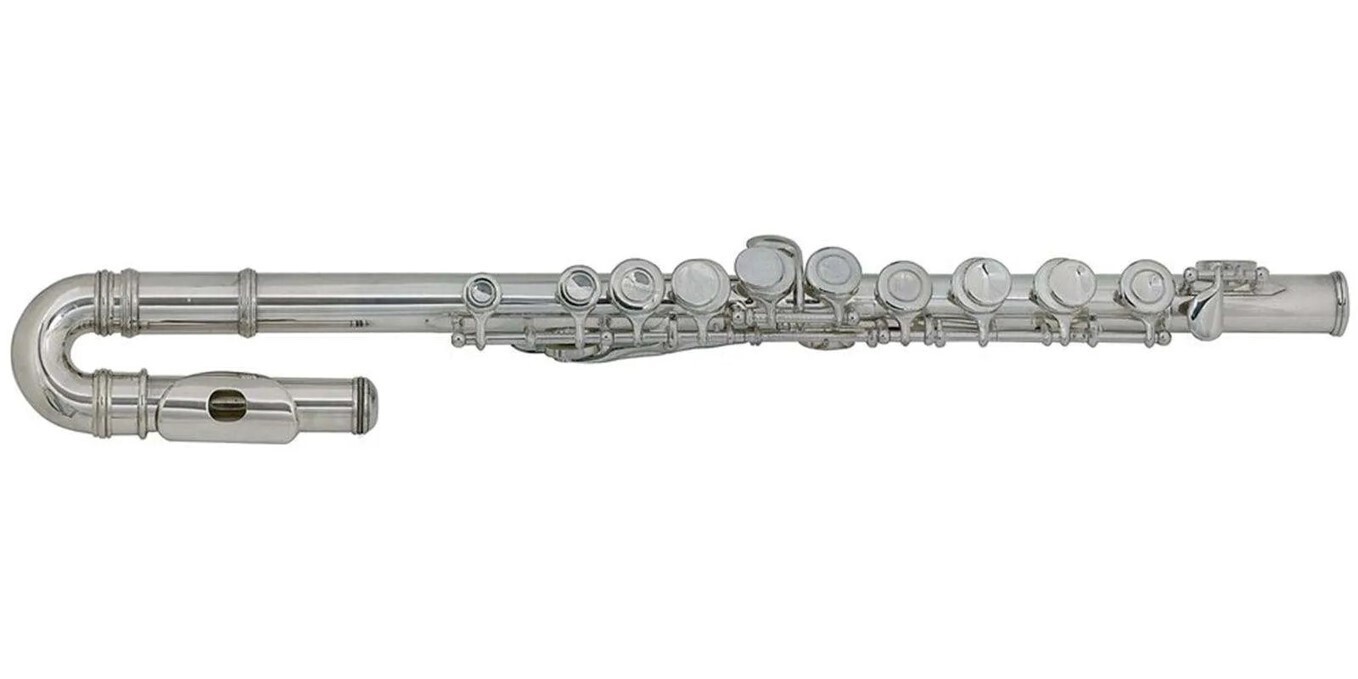 Flauta Roy Benson de plata con estuche
