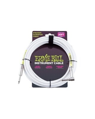Cable para instrumento Ernie Ball, 4.5m, color blanco
