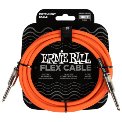 Cable Ernie Ball de 3.05 m, color naranja