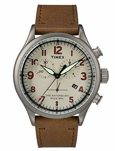 Timex Orologio Cronografo Quarzo Uomo con Cinturino in Pelle TW2R38300