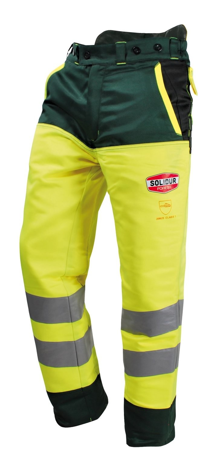 Solidur Hi Viz Type A Chainsaw Trousers YELLOW - END OF LINE