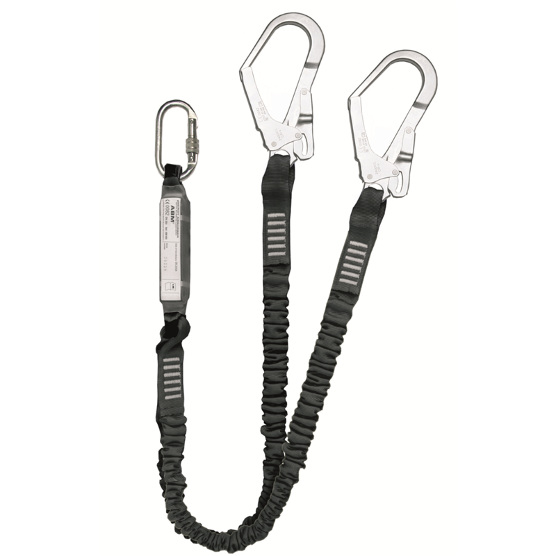 Elasticated Y Shock Absorbing Lanyard, Scaffold Hooks 1.75 Metre