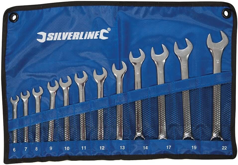 Combination Spanners in Tough Nylon Roll - 12pcs
