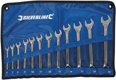 Combination Spanners in Tough Nylon Roll - 12pcs