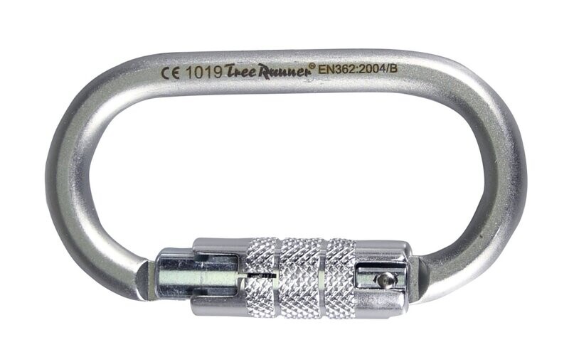 ​Tree Runner Trilock Oval Carabiner - steel