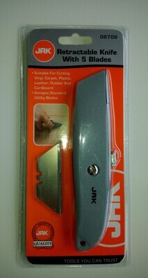 JAK Utility Knife with 5 Blades