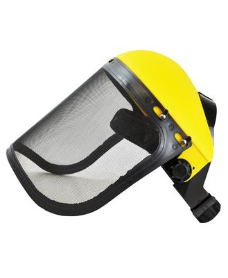 Face Shield Mesh Visor Yellow