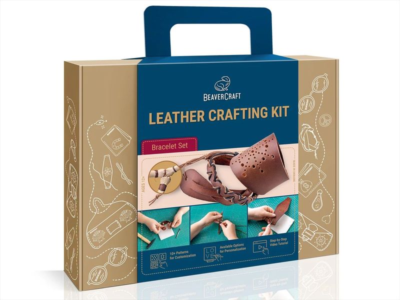 BeaverCraft Leather Crafting Kit - Bracelet Set