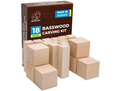 BeaverCraft BW18 - 18 Basswood Carving Blocks