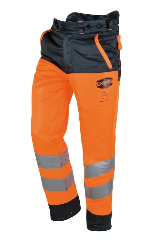 Solidur Hi Viz Type A Chainsaw Trousers (rail spec) Solidur Hi Viz Type A Chainsaw Trousers (rail spec)