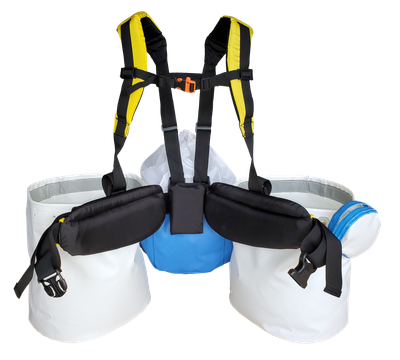 Bushpro planting harness with three bags