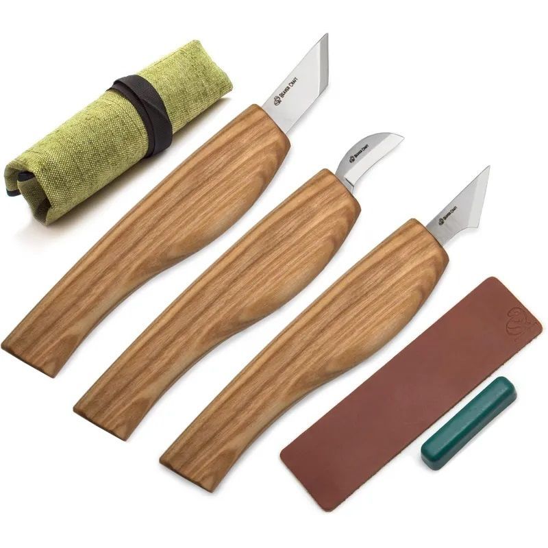 BeaverCraft S55 Wood Carving Chip Knife set