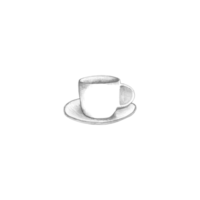 Ceramic Espresso Cup and Saucer