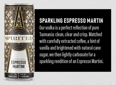 Spirited Sparkling Espresso Martini - 24x250ml cans