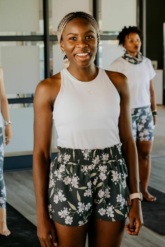 orchid high-waisted shorts