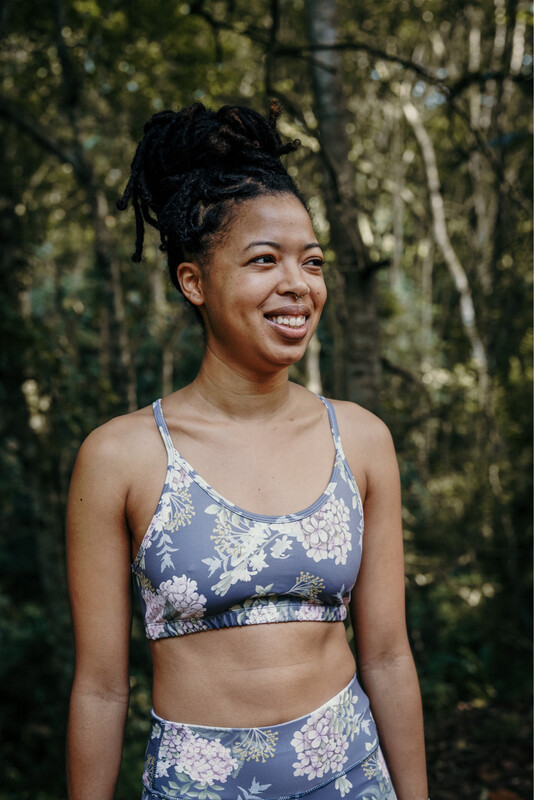 hydrangea thin strap bra