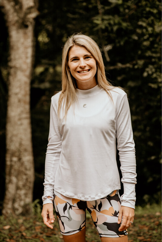 white long sleeve top