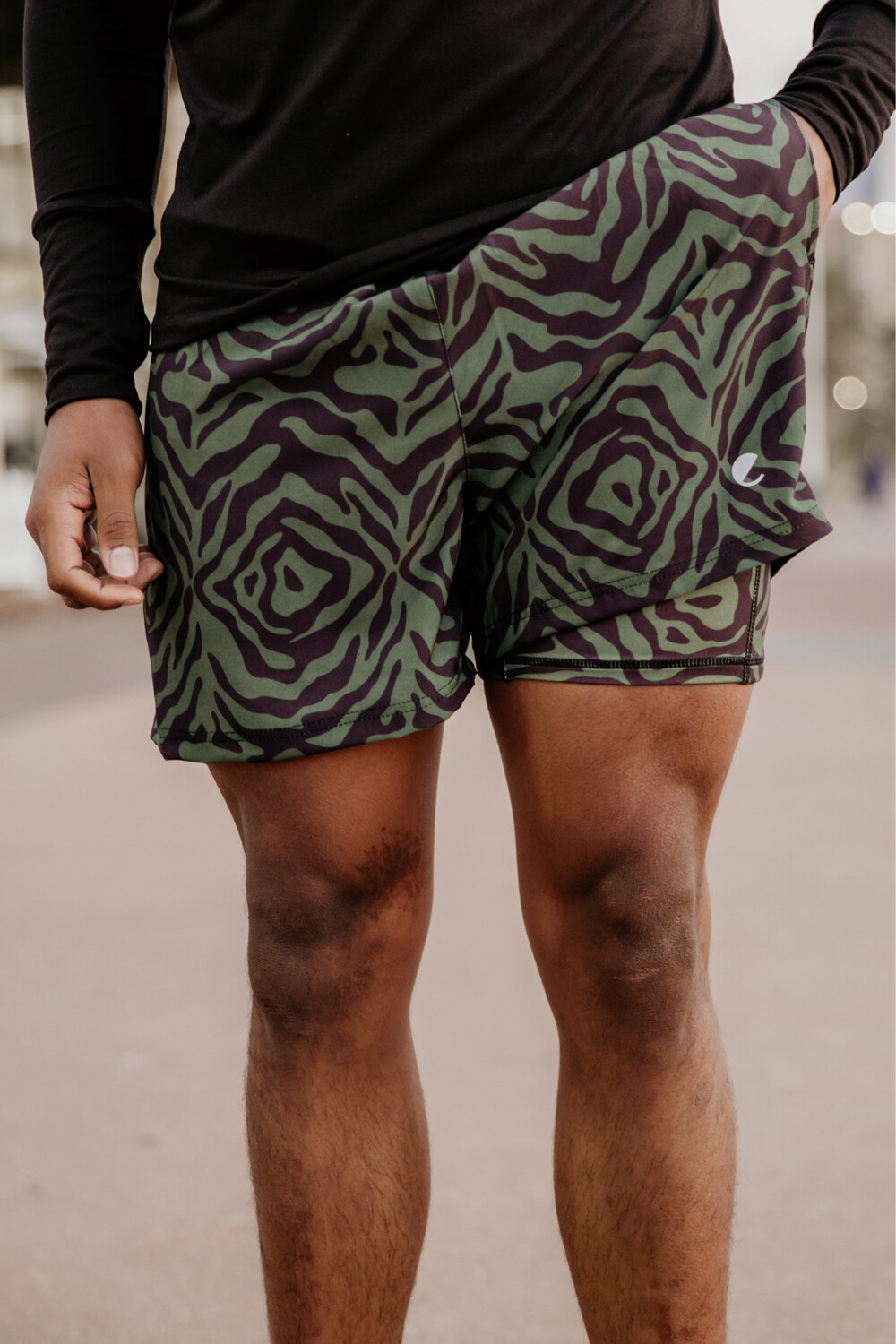 zebra mens shorts with ECO tights