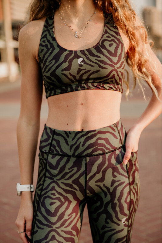zebra racerback bra