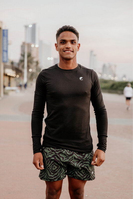 mens plain black long sleeve top