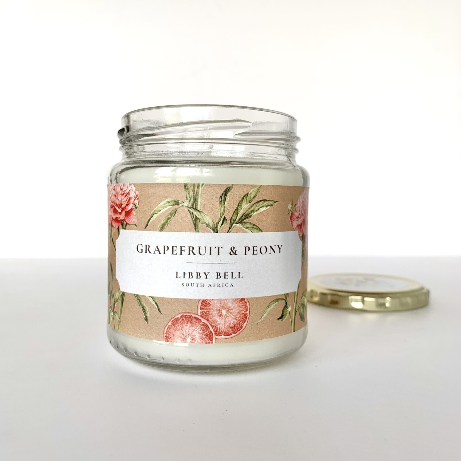 Libby Bell Grapefruit + Peony scented candle