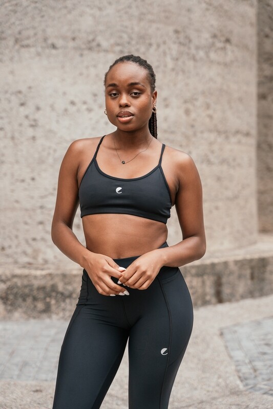 NEW black thin strap bra