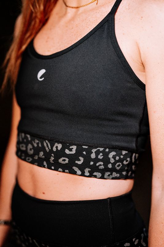 REFLECTIVE thin strap crop