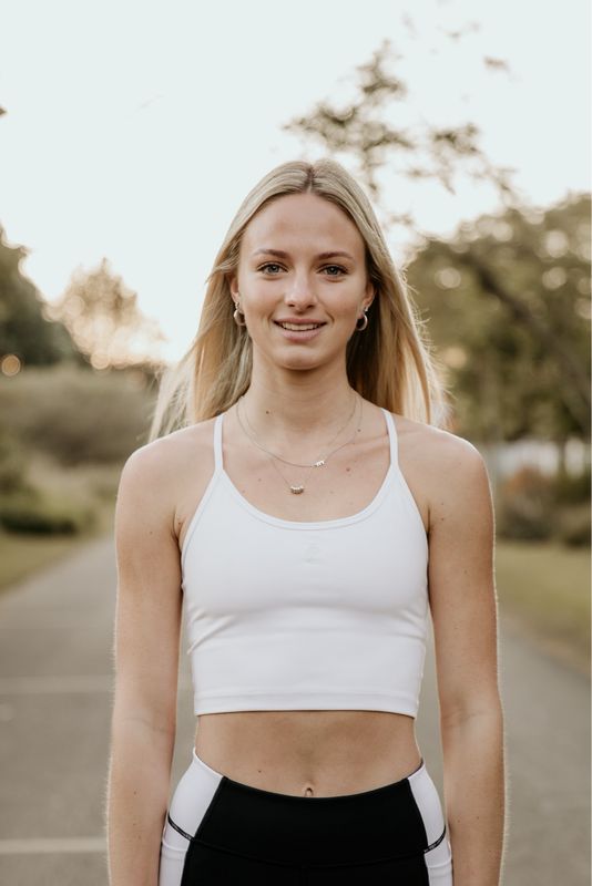 white thin strap crop