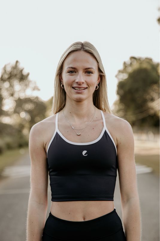 b + w thin strap crop