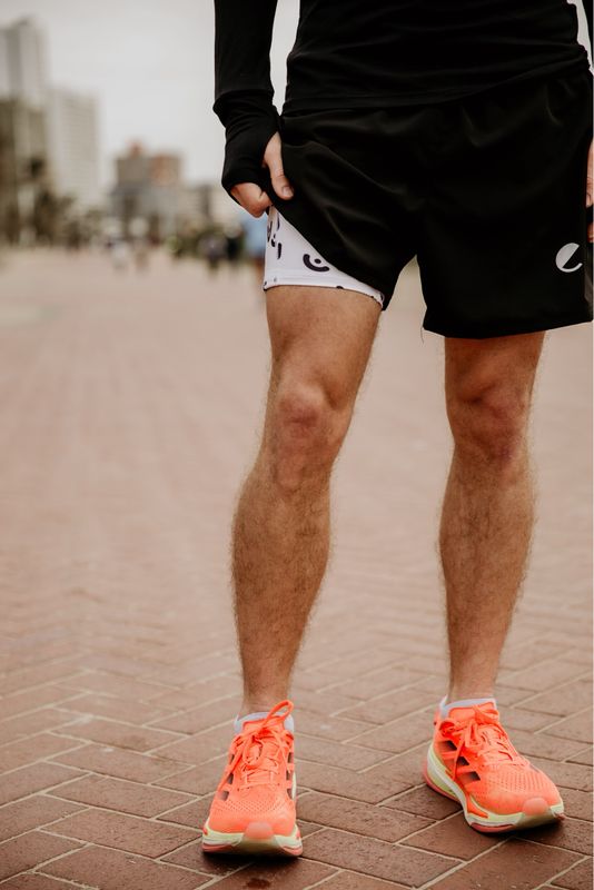 mens black shorts with built in boobies ECO tights