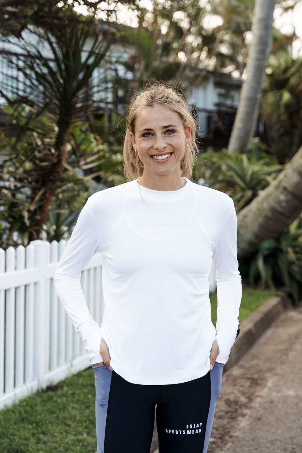 white long sleeve top with watch viewer