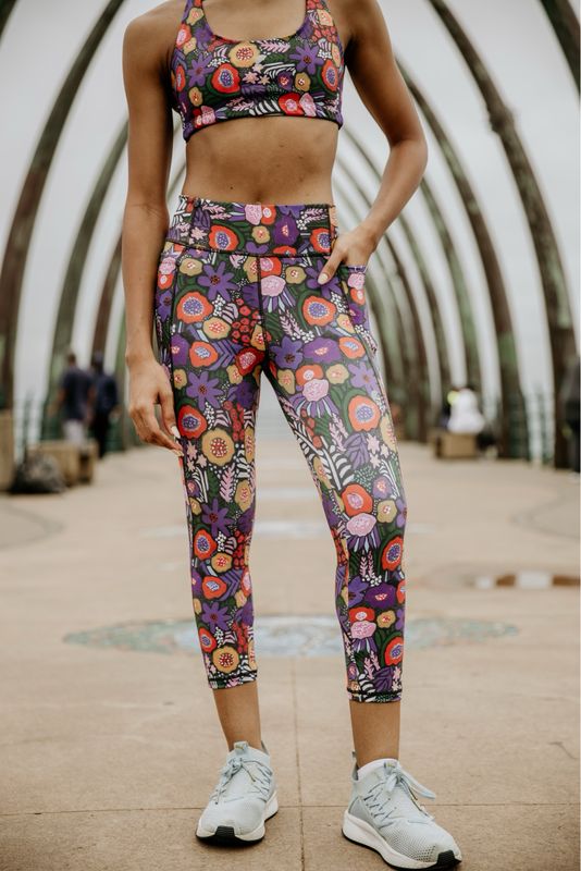 wisdom floral 3/4 tights