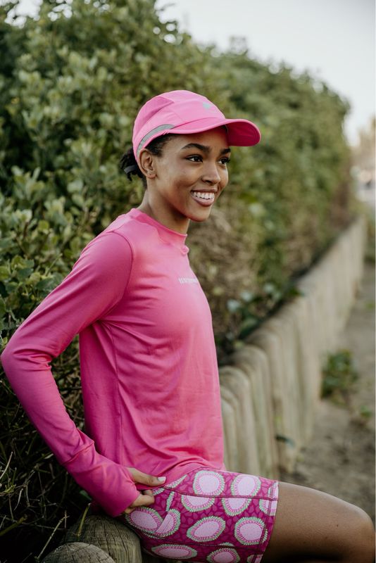 pink marathon cap