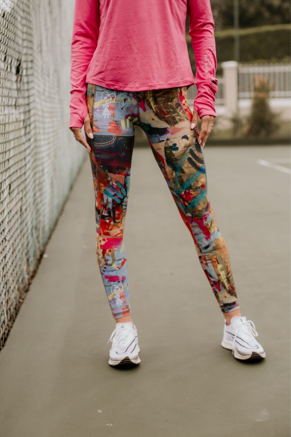 Ethembeni Abstract full length panelled tights