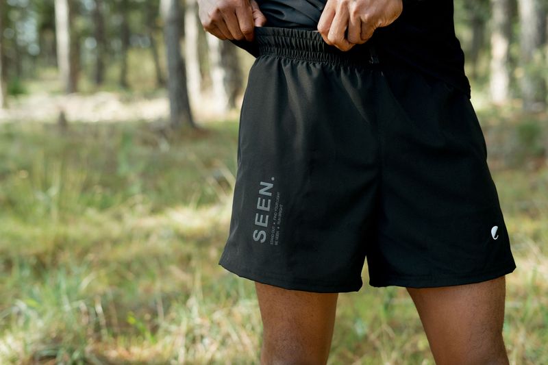 SEEN. mens shorts with built in ESJAY240 tights