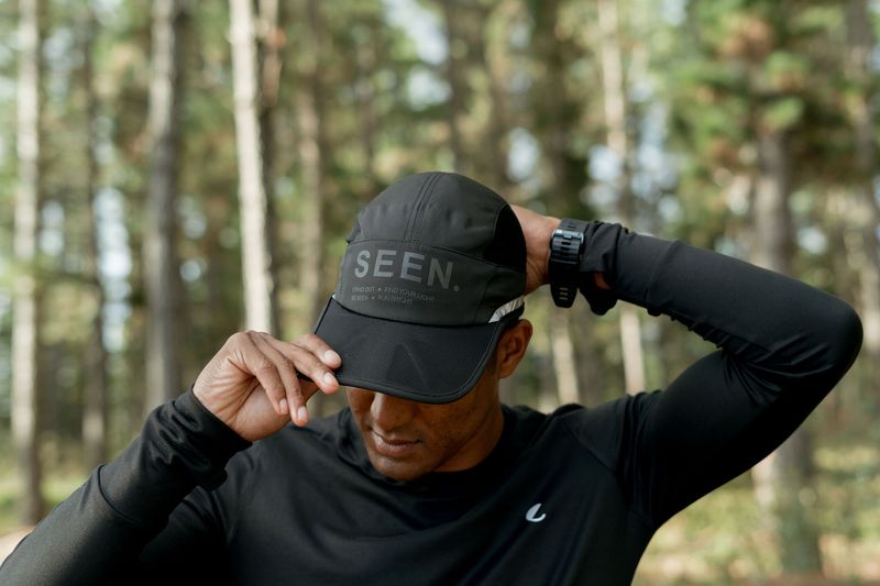 SEEN. black marathon cap