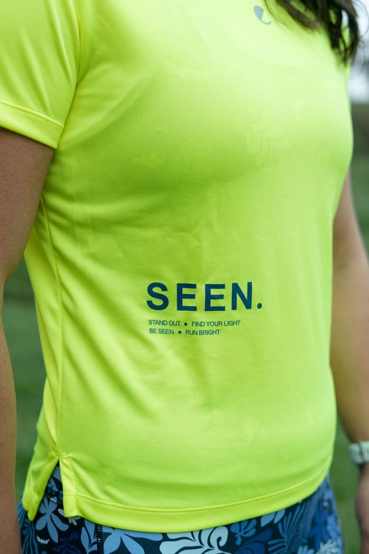 Neon yellow SEEN. ladies T-shirt