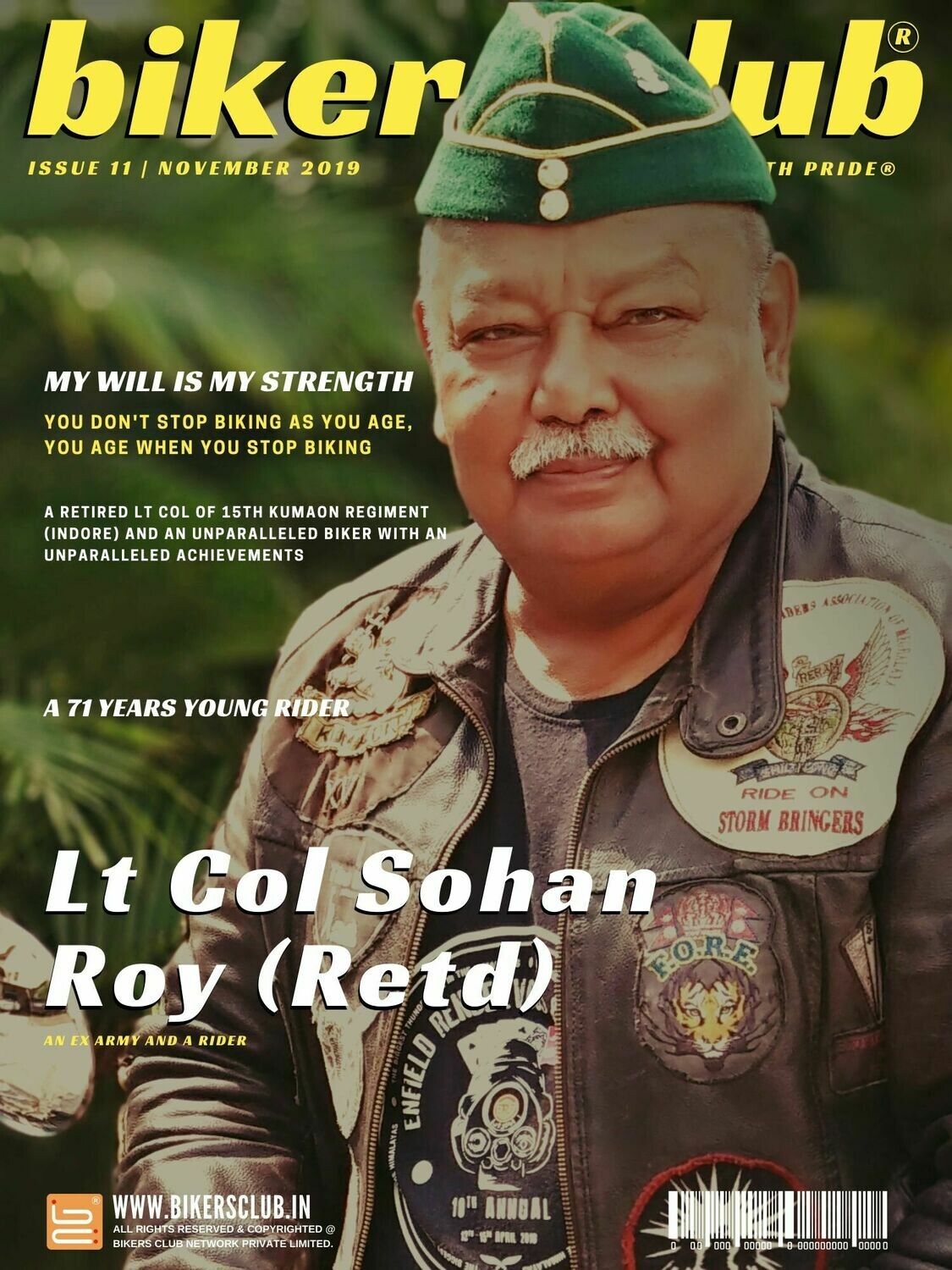 BIKERS CLUB-e-magazine-nov 2019-Lt Col Sohan Roy (Retd)
