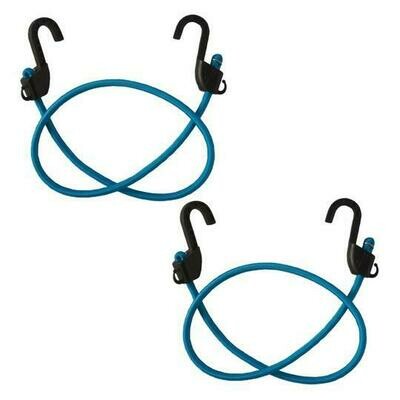 MotoTech Grappler Bungee Tie-Down - 36 inches - Blue - 8mm - Pack of 2